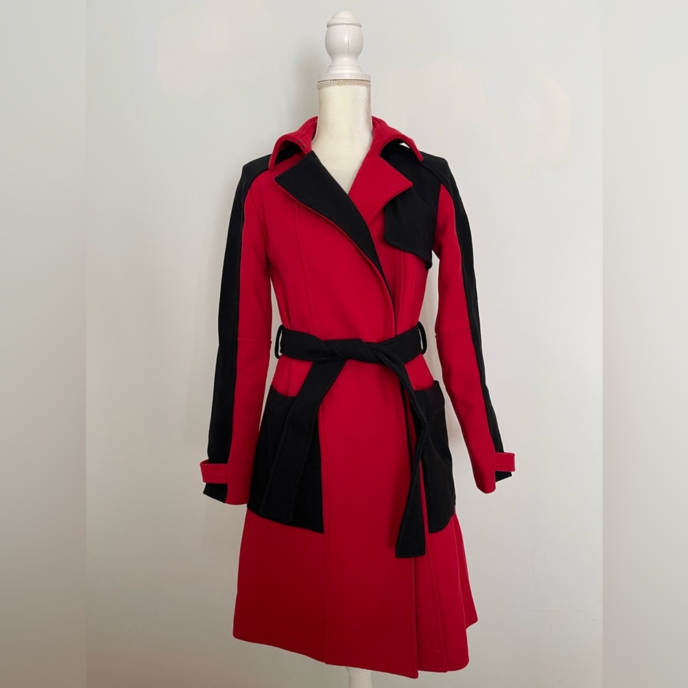Vivienne Tam Red Wool Coat Size S